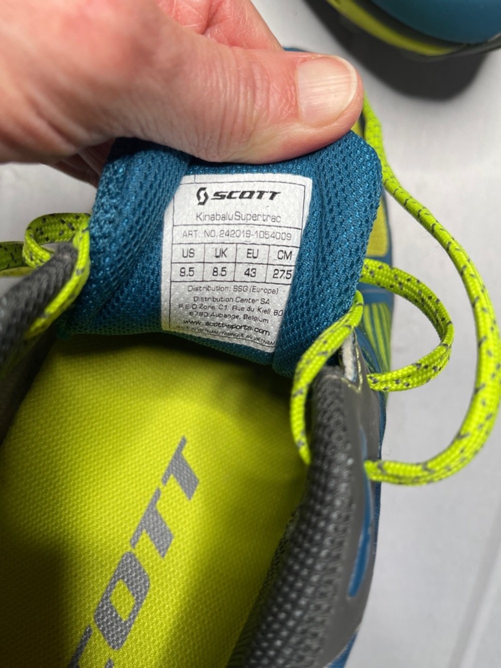 Scott Trail Shoes Eride 9.5 Men’s Kinabalu Supertrac Blue Sneakers Running - Picture 2 of 12